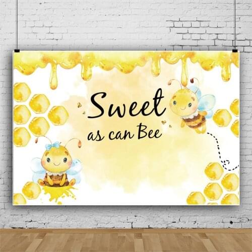 Bee Picking Nectar Sweet Children Background Decoration Photography Studio Kids Birthday Party Photo Backdrop Cloth