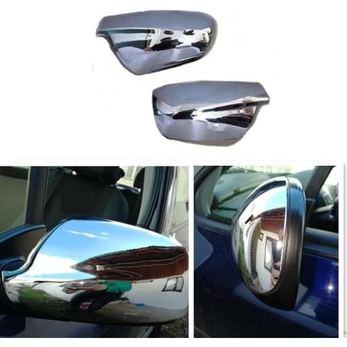 Fit For Peugeot 307 CC SW 407 2004-2012 Door Side Wing Mirror Chrome Cover Rear View Cap Accessories 2pcs/Set