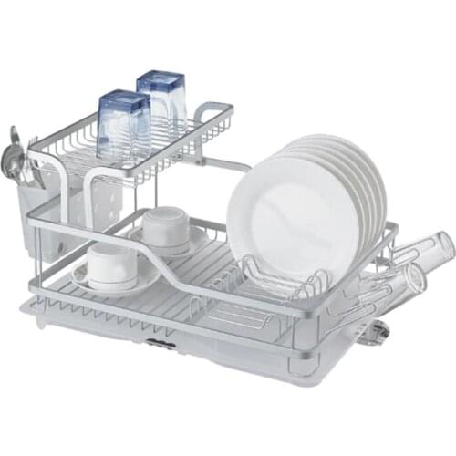 Primanova Bianka Çift Katlı Alüminyum Bulaşıklık Sepeti D-14657