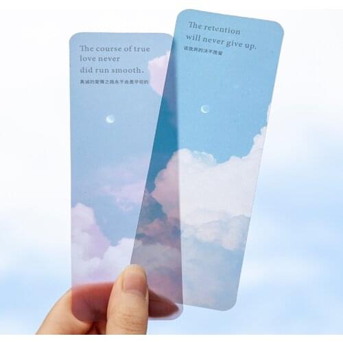 PVC Reading Bookmarks Creative Book Page Marker Stationery Supplies Shakespeare Letters Themed Bookmark Colorful Scenery