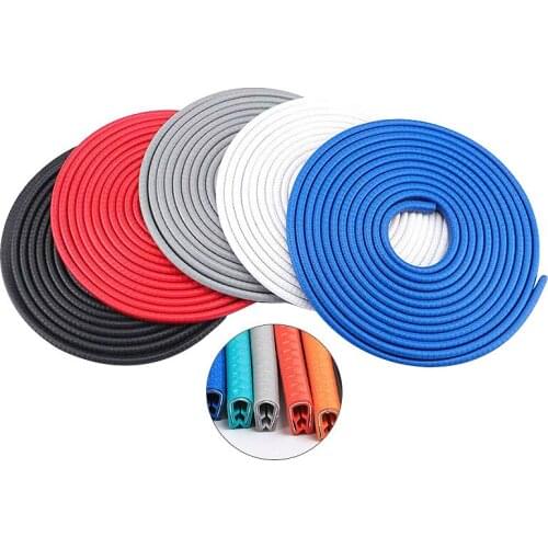 5M Car Door trips Rubber Edge Protective Strips Side Doors Moldings Adhesive Scratch Protector Vehicle For Cars Auto