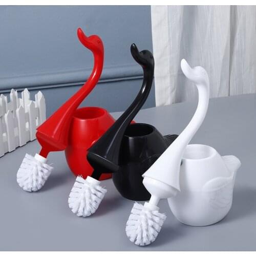 Toilet Brush Household Creative Swan Cleaning Set for Bathroom Floor Standing Toilet Brush Cleaner WC Accessories Dropshipping