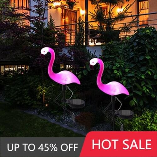 Led Flamingo Light Outdoor Solar Fence Courtyard Garden Solar Light Waterproof Led Outdoor Decoration Sunshine