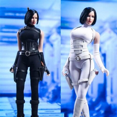 VSTOYS 19XG62 1/6 female figure clothes black/white color phoenix assassin suit tights fit12 inches action figure