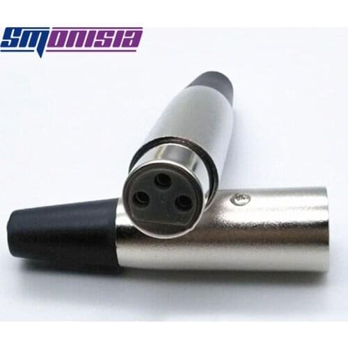 Smonisia 100pcs 3-pin Cannon XLR Male/Female Plug for Microphone
