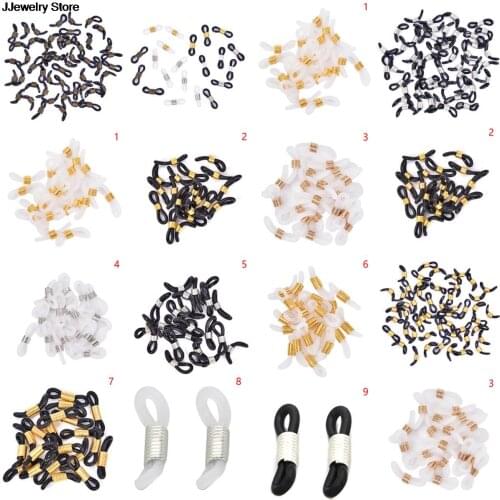 40/50pcs Ear Hook Eyeglasses Spectacles Chain Glass Retainer Ends Rope Sunglasses Cord Holder Strap Retainer End Loop Connector