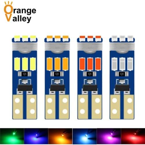 500Pcs T5 3014 SMD W1.2W 73 74 Car LED Lights Super Bright Interior Instrument Lamps DC 12V