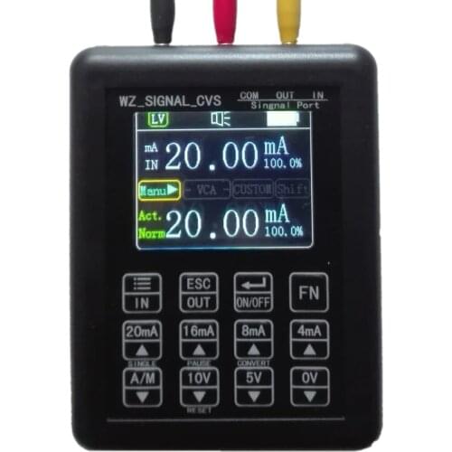 High precision Adjustable Current Voltage Analog Simulator 0-10V 4-20mA Signal Generator Sources transmitter calibrator