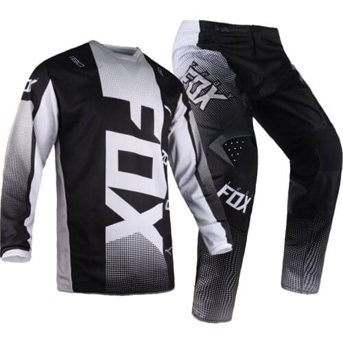 Free shipping 2021 MX ATV 180 Oktiv Black Jersey Pant Combo Motocross Dirt Bike Downhill Riding ATV UTV MTB Racing Gear Set