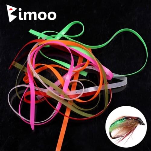 Bimoo 3mm Fly Tying Caddis Pupa Nymph Worm Skin Caddis Larvae / Czech Nymph Scud Fly Tying Material