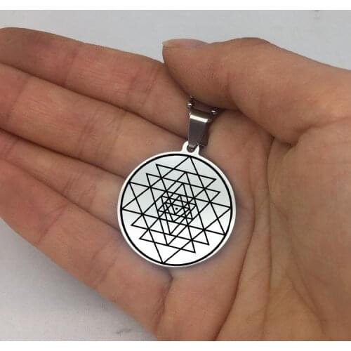 Sri Yantra Sacred Geometric Necklace Top Selling Necklaces Jewelry for Best Friend Drop Shipping YP6989