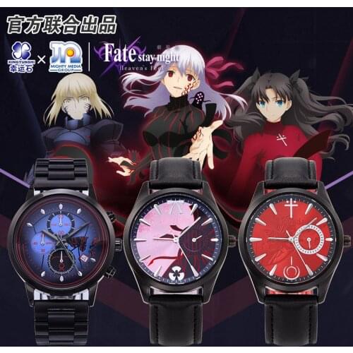 Fate Stay Night Heavens Feel Sakura Rin Emiya Excalibur Morgan Saber Alter Watch Anime FGO FSN Action Figure Gift