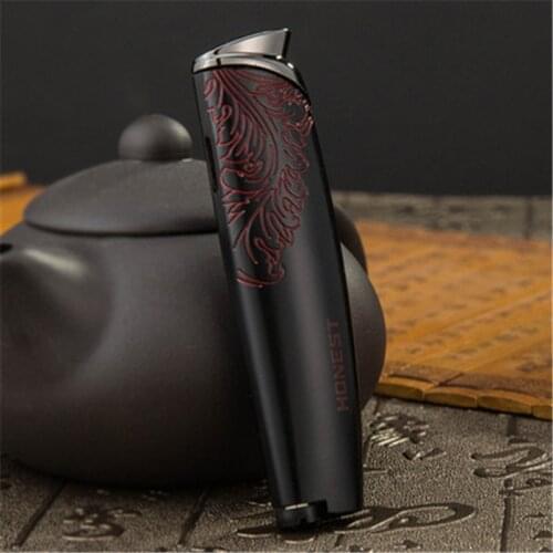 HONEST Creative Personality Metal Direct Injection Windproof Cigar Inflatable Lighter Cigarette Accessories Men Gift
