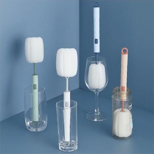 Glass Cleaning Brush no dead Angle Cleaning Glass Artifact long handle Cup Brush Wash Sponge Cup Brush Bottle Brushes