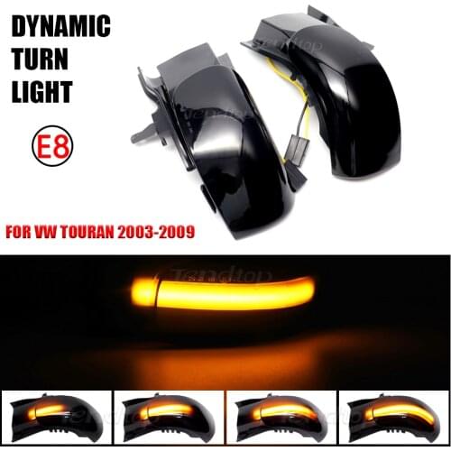 For VW Touran 1T1 1T2 2003 2004 2005 2006 2009 For VW Touran Dynamic LED Side Marker Light Flowing Turn Signal Lamp Car Styling