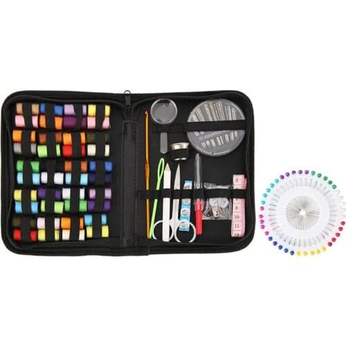 70/128Pcs Travel Sewing Box Kit Knitting Needles Quilting Thread Head Pin Sewing Needle DIY Sewing Accessories