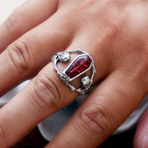 Fashion Retro Trendy Rock Punk Hip Hop Vampire Bat Ring Creative Design Ring Mens Jewelry Accessories