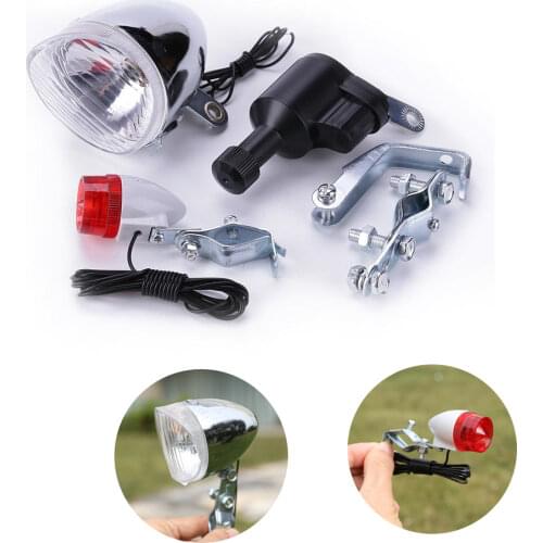 Sport MTB Mountain Road Bike Cycling Dynamo Lights Set Safety No Batteries Needed Headlight Rear Bicycle Lights Hot Sale