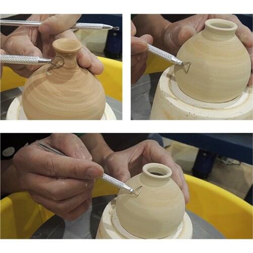 6pcs/set Trimming Tools Pottery Detailed Sculptural Cerameric Modeling Sculpturing Supplies Tool for Polymer Clay Diy Craft