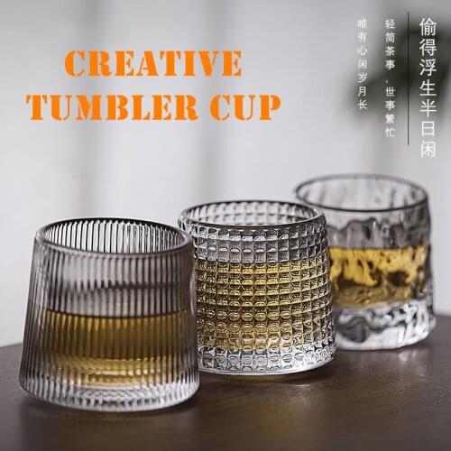 Creative Beer Glass Fun Rotate Top Whiskey Cup Nordic Ins Bar Hotel Club Cocktail Wine Glasses Drinkware Tumbler Cup Beer Steins