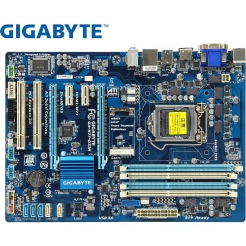 FOR Gigabyte GA-H77-DS3H original desktop motherboard for intel DDR3 LGA 1155 USB2.0 USB3.0 H77-DS3H 32GB H77 used mainboard PC