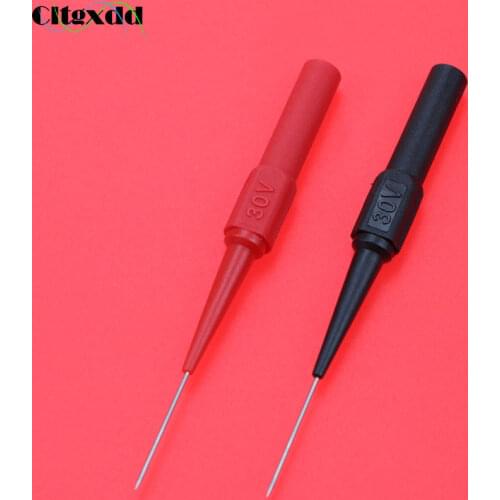 Cltgxdd 1PCS 4mm Jack Copper Test Lead Probe Stainless Steel Test Needle Multimeter Test Probes For Banana Plug