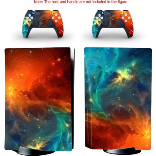 FOR PS5 Disc Edition Skin Sticker PVC Removable Stickers Decal Cover for PlayStation 5 Console & 2 Controllers Easy to Install