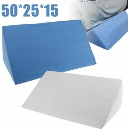 New Orthopedic Acid Reflux Bed Wedge Pillow Sponge Cotton Back Leg Elevation Cushion Pad Bedding Zipper Pillow Large Size