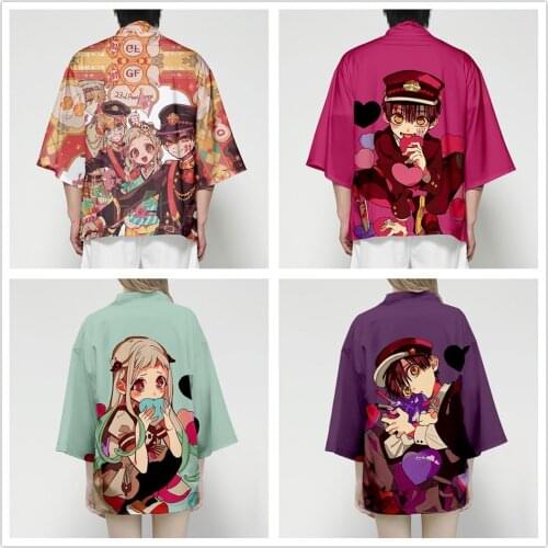 New Anime Toilet Bound Hanako kun Cosplay Costumes Kimono Yugi Amane Yukata Outerwear Japanese Clothing 3D Coat Daily Haori