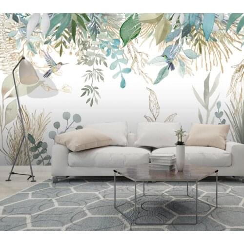 Beibehang Custom wallpaper photo Chinese HD hand-painted pen and bird picture TV sofa living room bedroom murals 3d wallpaper