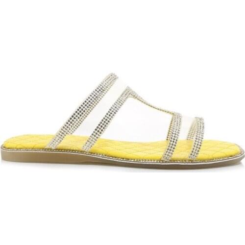Shoes Slippers Flat Sandals And Dress Rhinestone 2019 Pvc Ladies White Blue Yellow Black Slides Water Diamond Dress Shoes Ladies