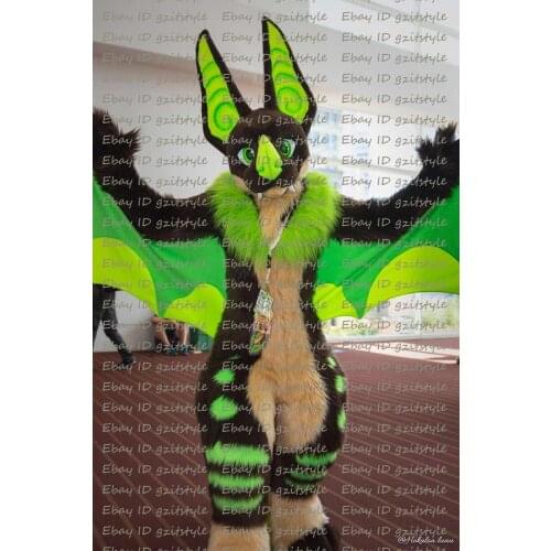 Customized Available REAL PHOTO DRAGON DINOSAUR full sets husky dog Suit fursuit Costume fox Party Dress Carnival Gift
