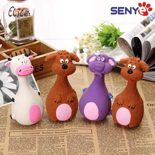 Cute Cartoon Small Animal Shape Decompression Bite-resistant Ease Pet Loneliness Latex Pet Dog Vocal Toy Available For Dog