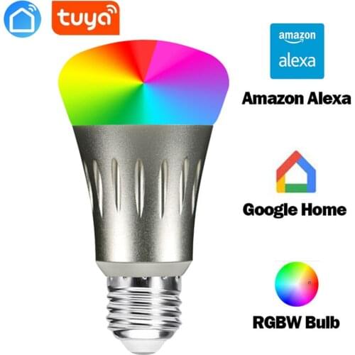 Tuya app WiFi Smart Light Bulb Intelligent Colorful LED Lamp switch RGBW APP Remote Control Works with Alexa Google