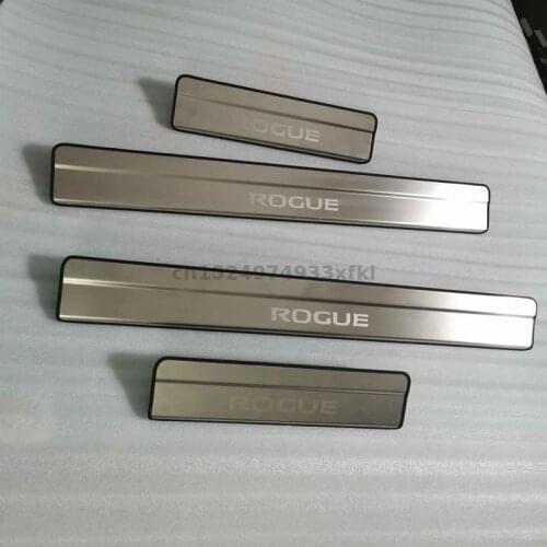For Nissan Rogue X-Trail T32 20 4pcs/set High-quality stainless steel Door Sill Cover Welcome Pedal Trim Car-styling Accessories