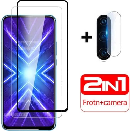 2-in-1 Camera Tempered Glass For huawei honor 9x STK-LX1 premium Protective Glass on honor 9 x x9 honor9x screen protector Film