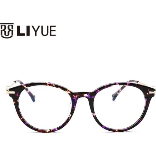 Fashion round Glasses Frame Women Retro womens eyeglasses frames Optical Myopia Prescription eye glasses Vintage eyewear 2021