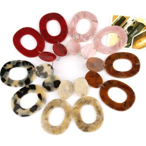 Acrylic Exaggerated Earrings 2020 Fashion New Earrings Exaggerated Big-name Personality Acetate Plate Earrings Women Wholesale