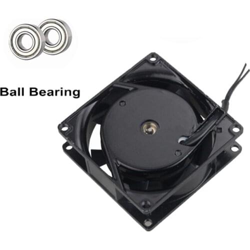 15Pcs Gdstime 80MM AC 220V 240V 8CM 80x25mm Ball Metal Strong Wind Industrial Cooling Fan