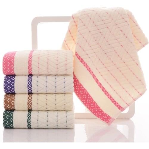 New Fashion 3PCS*LOT Genuine Rhombus Face Hand Towel High Quality 34cm*74cm 100% Pure Cotton Brand Bath Towel Set wholesale