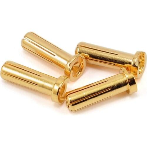 4mm 5mm Amass Gold Plated Banana Plug Connector Male for RC Model Vehicle Car Motor ESC LIPO Battery DIY Parts