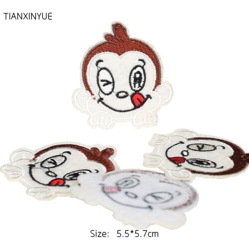TIANXINYUE Brand Patches 20pcs/lot Monkey patches ironing on clothes patch ironing on clothes DIY accessory fabric