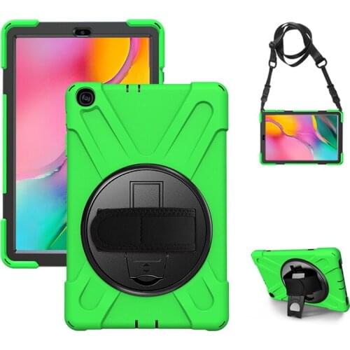 Case For Samsung Galaxy Tab A 10.1 2019 SM-T510 SM-T515 10.1" Heavy Duty Rugged Protection Cover with Kickstand Hand+Neck Strap