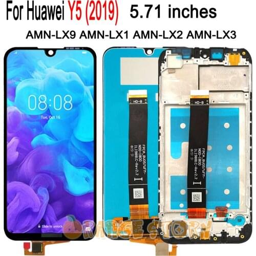 Digitizer Touch Screen For Huawei Y5 2019 LCD 5.71" AMN-LX1 LX2 LX3 LX9 Display Frame For Y5 2019 LCD Assembly Replacement