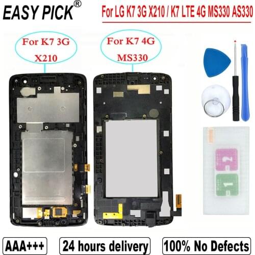 For LG K7 3G X210 LCD Display Touch Screen Digitizer Assembly For LG K7 LTE 4G MS330 AS330 K332 K330 X210DS L51AL L52VL