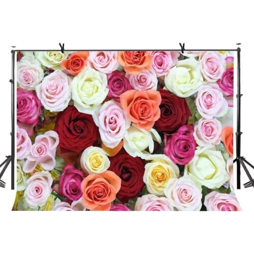 7x5ft Colorful Flowers Backdrop Romantic Colorful Flowers Photography Background and Studio Photography Backdrop Props