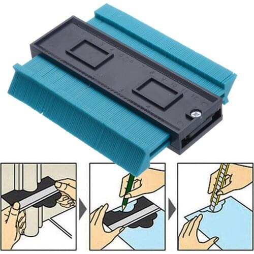 5inch Contour Profile Gauge Wood Marking Tool Tiling Laminate Tiles Edge Shaping Wood Measure Ruler ABS Contour Gauge Duplicator
