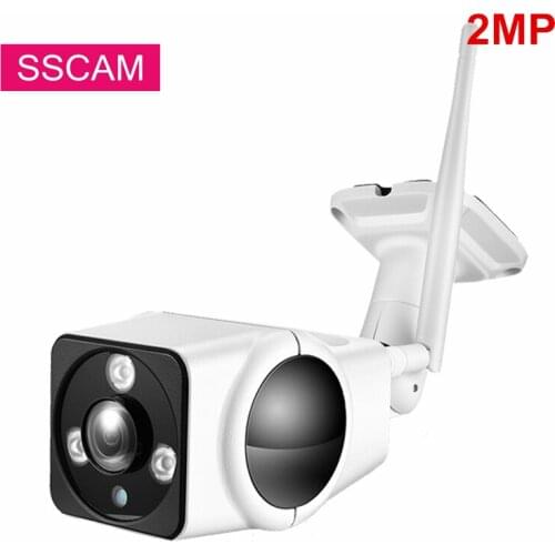 180 Degree Bullet Wifi IP Camera Outdoor Wide Angle FishEye Smart Panoramic Camera 2MP Waterproof Security WiFi Cam 1080P
