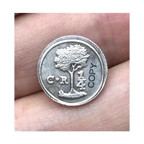 1845 Central American Republic 1/4 Real coins copy 11.5mm