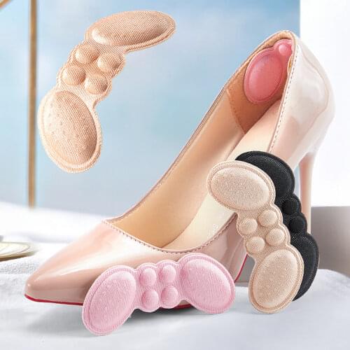 Hot 3 Pairs Womens Anti-Slip High Heel Insoles Adjust Size Heel Lining Protector Grips Adhesive Heel Pad Anti Foot Care Peds